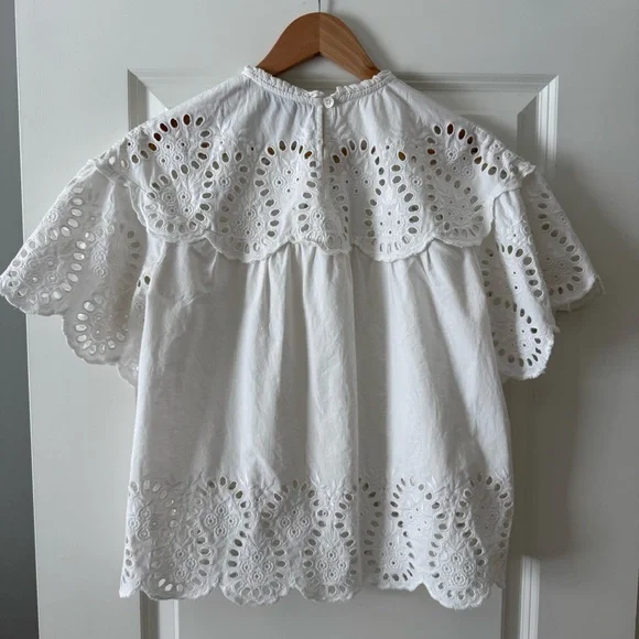 Sea NY Marina White Eyelet Blouse - Picture 3 of 4
